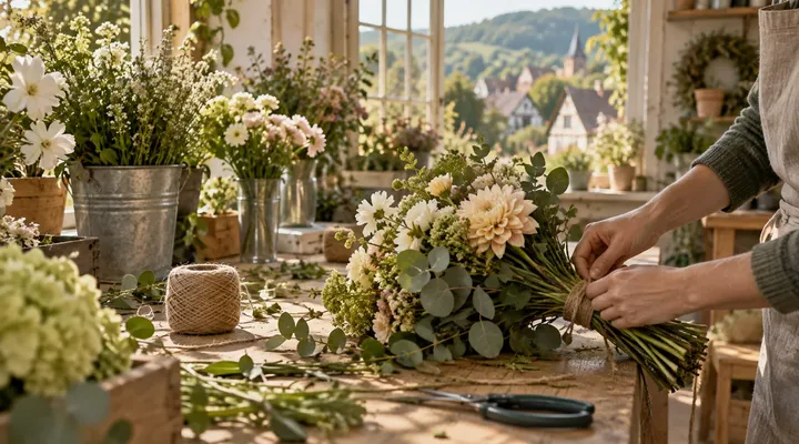 Muster-Website einer Gärtnerei mit Blumenladen, Beispielbild