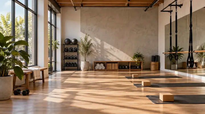 Muster-Website eines Yoga- und Fitnessstudios, Beispielbild